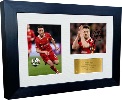 12x8 A4 Liverpool Signed Diogo Jota Autographed Photo Photograph Picture Frame Football Soccer Poster Gift Triple G 2