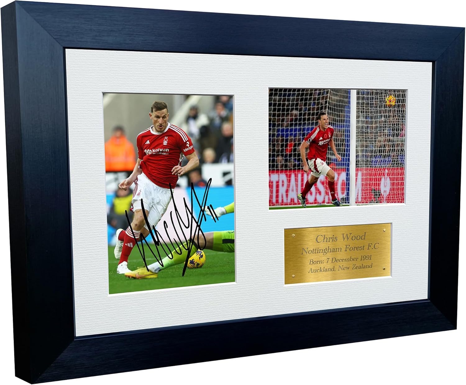 12x8 A4 Signed Chris Wood Nottingham Forest Autographed Autograph Signed Signature Photograph Photo Picture Frame Football Soccer Poster Gift Triple G