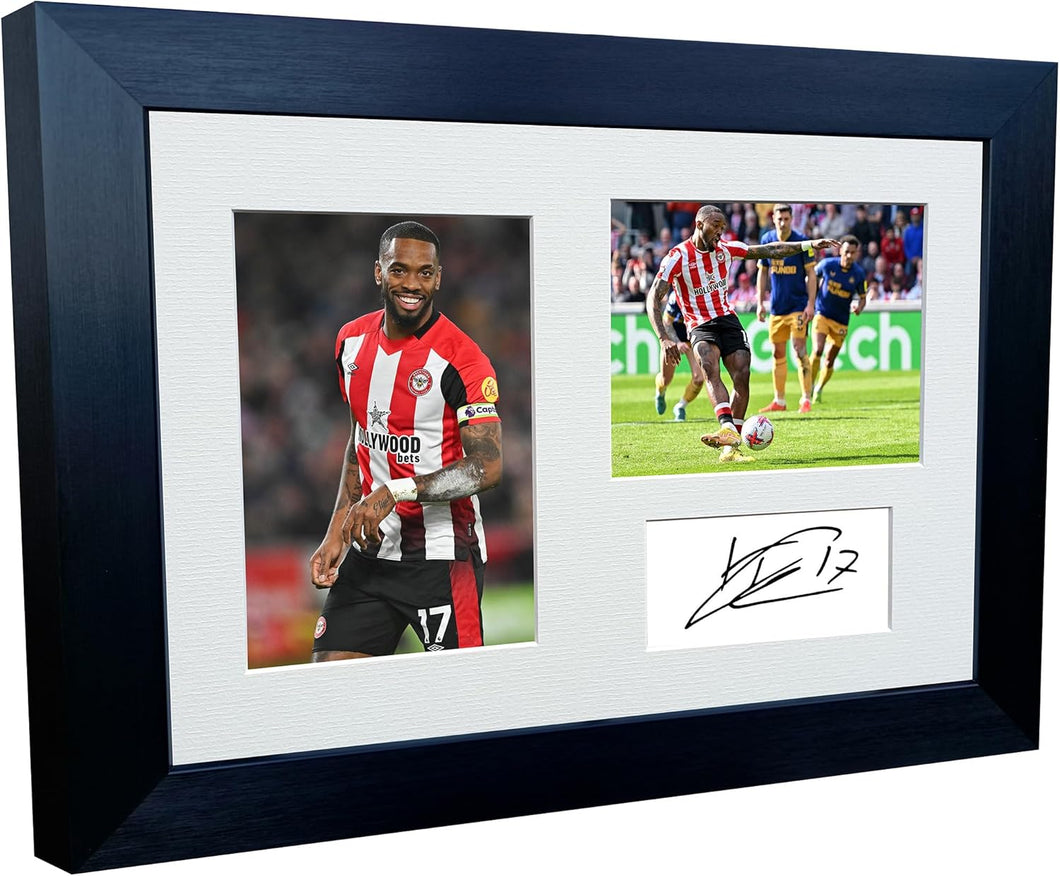 12x8 A4 Signed Ivan Toney Brentford Autographed Autograph Signed Signature Photograph Photo Picture Frame Football Soccer Poster Gift Triple