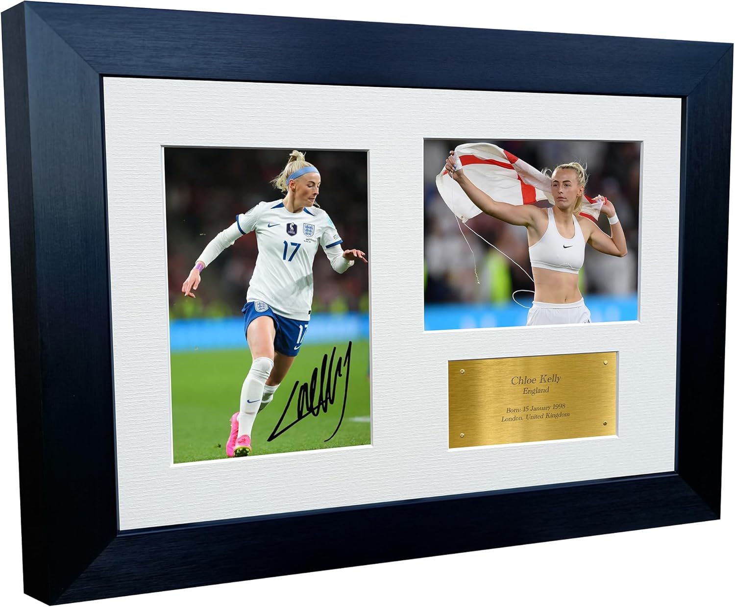 12x8 A4 Signed Chloe Kelly England Arsenal Autographed Signature Photo Photograph Picture Frame Womans Football Soccer Poster Euros Gift Triple G