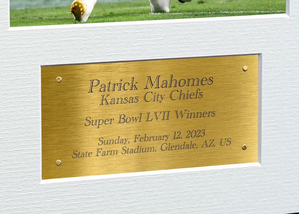 Kitbags & Lockers 12x8 A4 Patrick Mahomes Kansas City Chiefs American Football NFL Autographed Signed Photo Photograph Picture Frame Poster Gift Gold