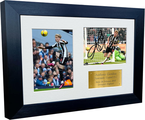 12x8 A4 Signed Anthony Gordon Newcastle United Autographed Autograph Signed Signature Photograph Photo Picture Frame Football Soccer Poster Gift Triple G