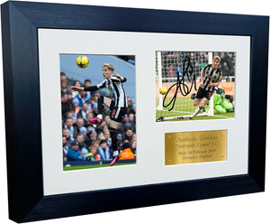 12x8 A4 Signed Anthony Gordon Newcastle United Autographed Autograph Signed Signature Photograph Photo Picture Frame Football Soccer Poster Gift Triple G