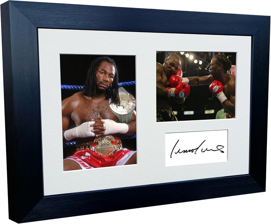 Kitbags & Lockers 12x8 A4 Signed Lennox Lewis The Lion Boxing Autographed Photo Photograph Picture Frame Signature Poster Gift Triple