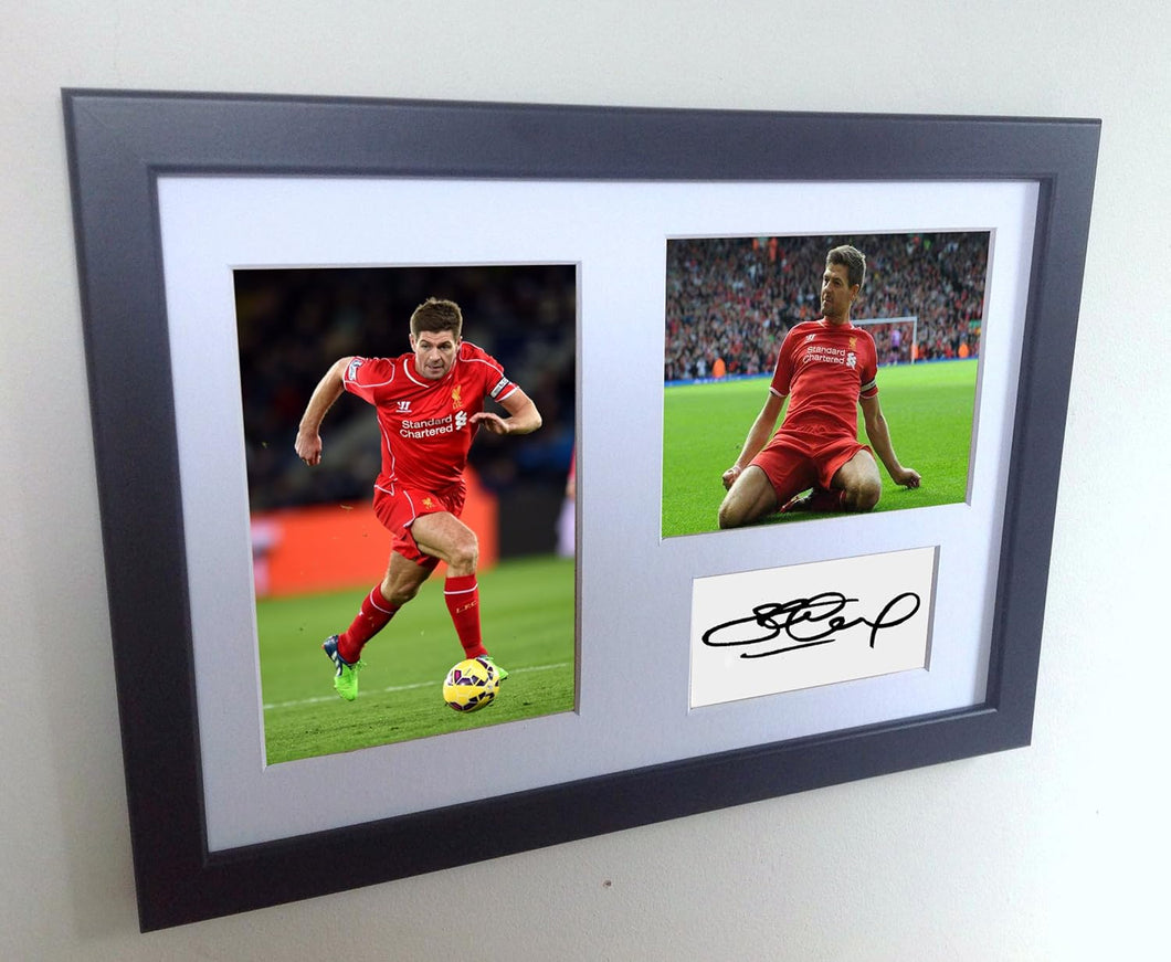 Kitbags & Lockers Signed Steven Gerrard Liverpool Autographed Photo Photograph Picture Frame A4