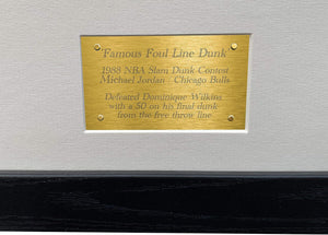 Kitbags & Lockers SUPER A2 SIZE Signed Famous Foul Line Dunk 1988" Michael Jordan Chicago Bulls Autographed Photo Photograph Picture Frame NBA Basketball Poster Gift…
