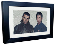 Load image into Gallery viewer, Kitbags &amp; Lockers A3+ A4 FULL ALBUM SONG LYRICS Oasis Definitely Maybe (Whats The Story) Morning Glory Display Liam Noel Gallagher Indie Music Photograph Picture Frame Gift Art (A4, Definitely Maybe)