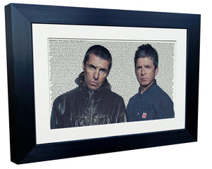 Kitbags & Lockers A3+ A4 FULL ALBUM SONG LYRICS Oasis Definitely Maybe (Whats The Story) Morning Glory Display Liam Noel Gallagher Indie Music Photograph Picture Frame Gift Art (A4, Definitely Maybe)