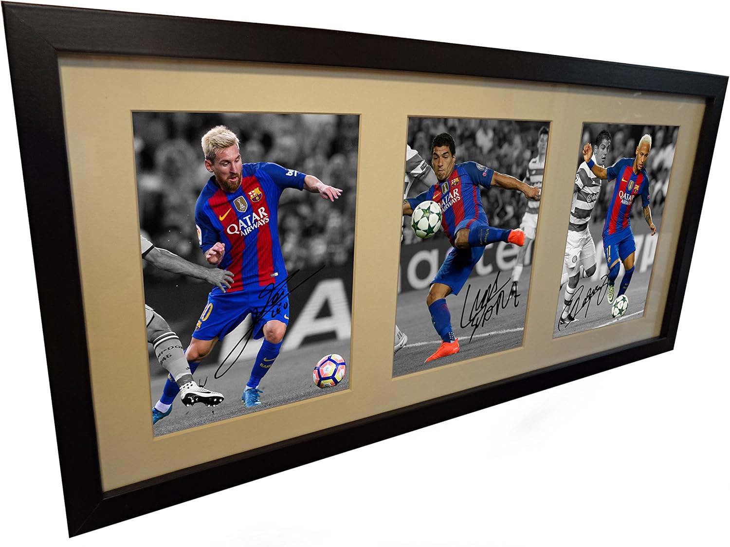 Kitbags & Lockers 2016/17 Signed Lionel Messi Neymar Jr Luis Suarez Barcelona Photo Picture Photograph Autographed