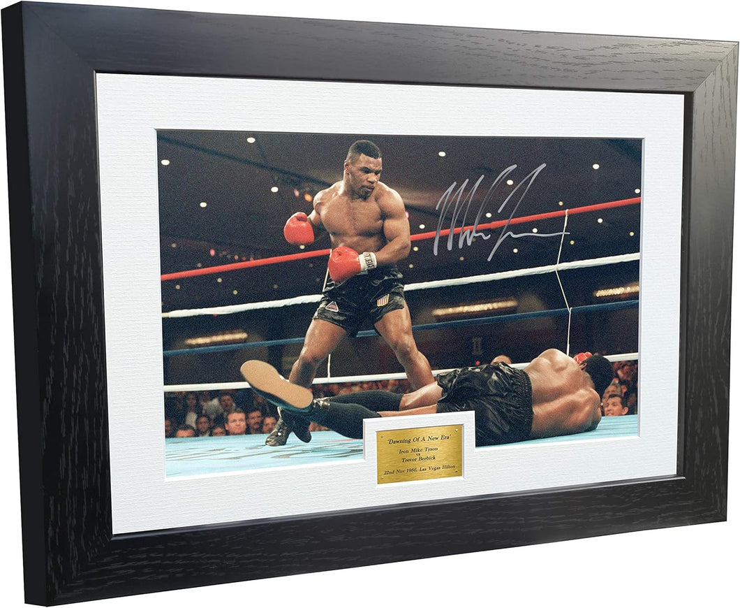 Kitbags & Lockers Mike Tyson vs Trevor Berbick Reprint 'DAWNING OF A NEW ERA' 12x8 A4 Autographed Signed Photo Photograph Picture Frame Boxing Gift Poster