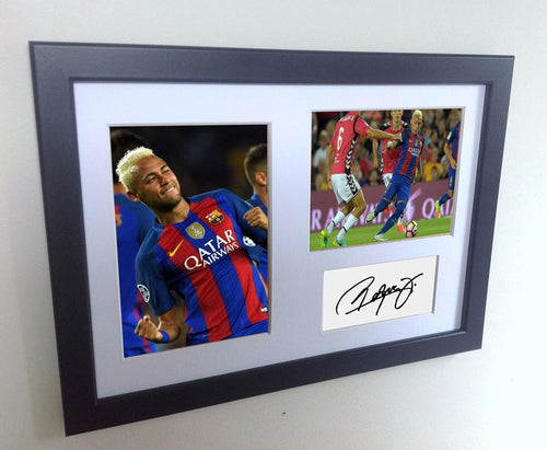 Kitbags & Lockers Signed Neymar Jr Barcelona Photo Photograph Picture Frame Autograph Mount A4