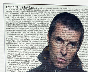 Kitbags & Lockers A3+ A4 FULL ALBUM SONG LYRICS Oasis Definitely Maybe (Whats The Story) Morning Glory Display Liam Noel Gallagher Indie Music Photograph Picture Frame Gift Art (A4, Definitely Maybe)