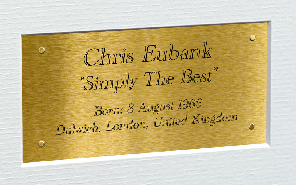 12x8 A4 Chris Eubank Snr "Simply The Best" Autographed Signed Photo Photograph Picture Frame Boxing Poster Gift Triple Gold