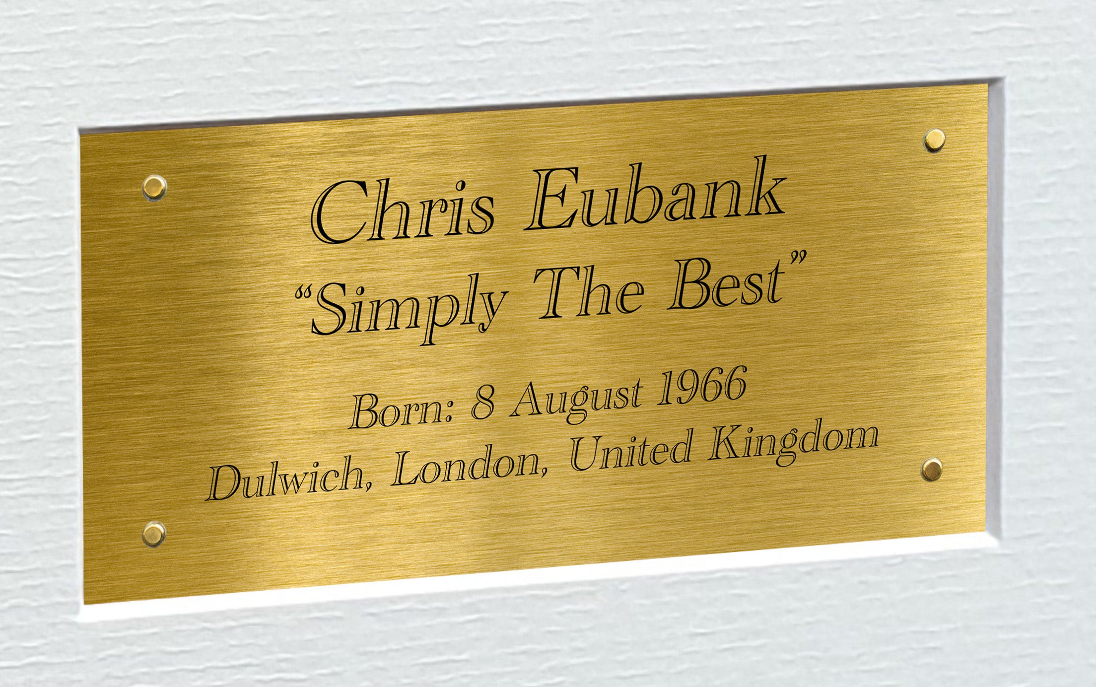 12x8 A4 Chris Eubank Snr "Simply The Best" Autographed Signed Photo Photograph Picture Frame Boxing Poster Gift Triple Gold