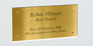 12x8 A4 Signed Kylian Mbappé Real Madrid Autographed Autograph Signed Signature Photograph Photo Picture Frame Football Soccer Poster Gift G