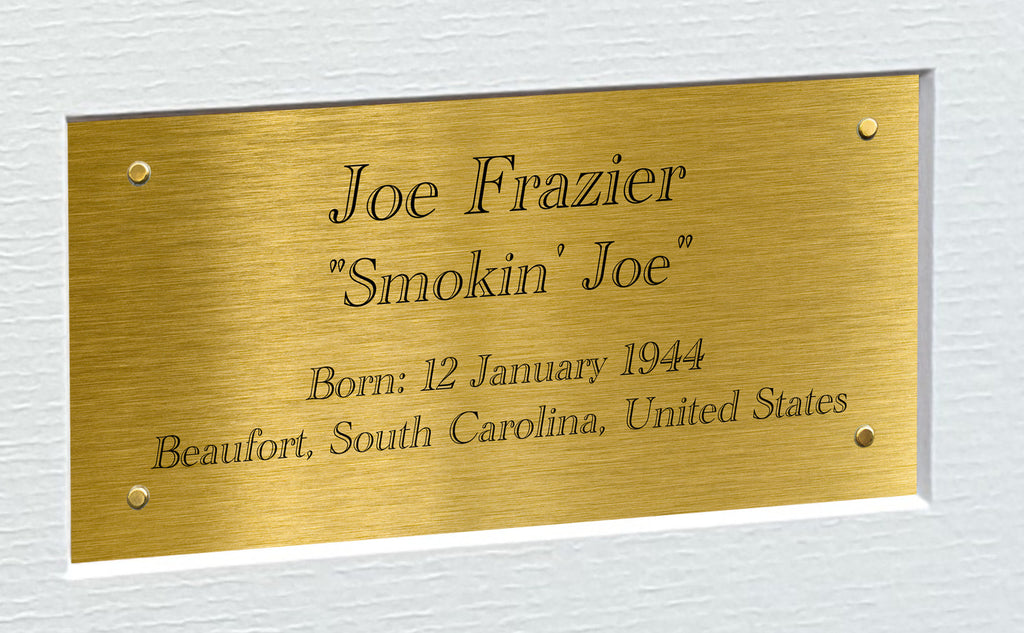 12x8 A4 Joe Frazier "Smokin Joe" Autographed Signed Photo Photograph Picture Frame Boxing Poster Gift Triple Gold