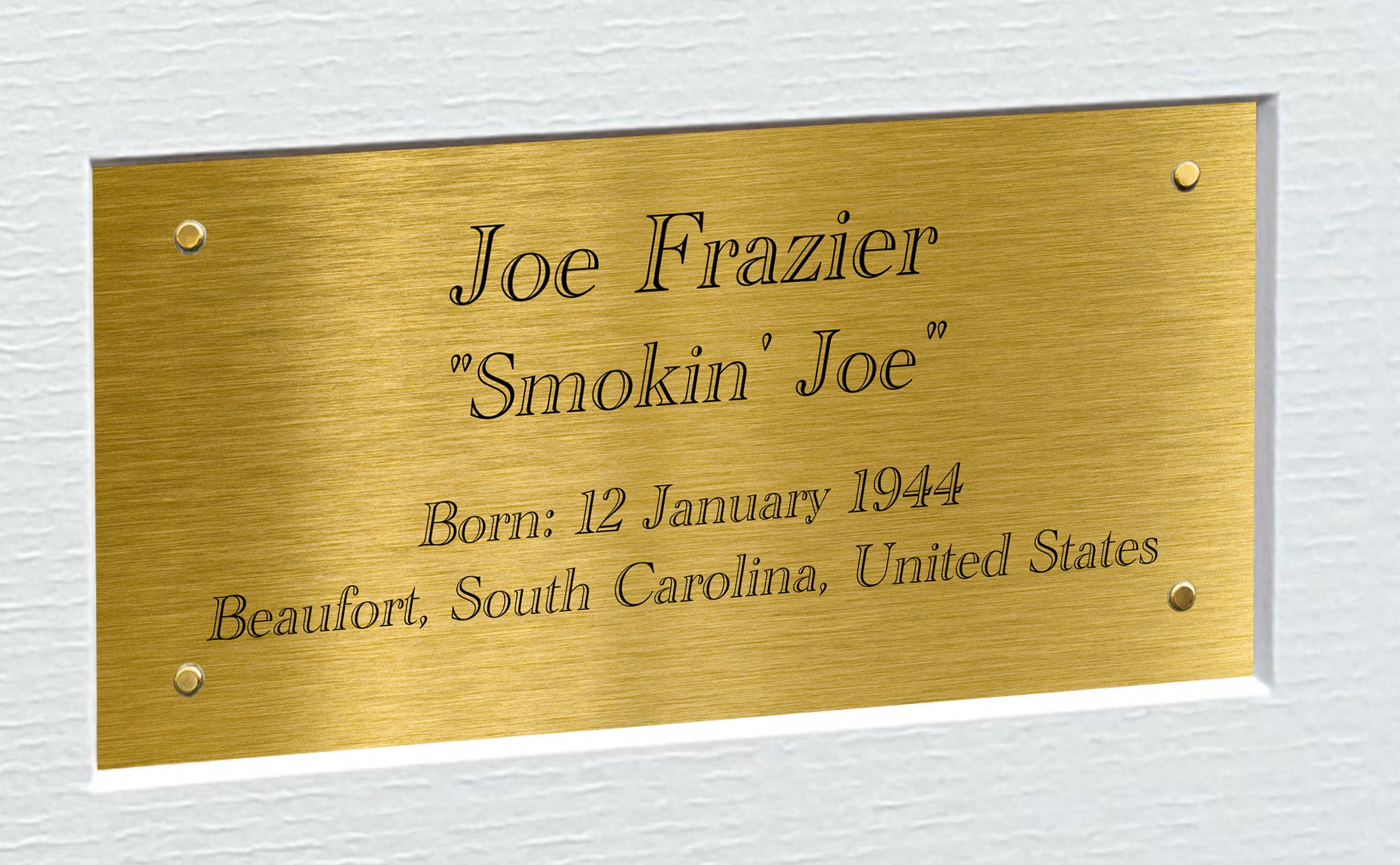 12x8 A4 Joe Frazier "Smokin Joe" Autographed Signed Photo Photograph Picture Frame Boxing Poster Gift Triple Gold
