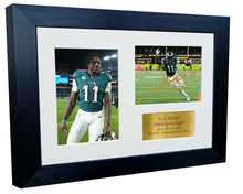 Load image into Gallery viewer, Kitbags &amp; Lockers 12x8 A4 A J Brown Super Bowl LIX Winners American Football NFL Autographed Signed Photo Photograph Picture Frame Poster Gift Triple Gold