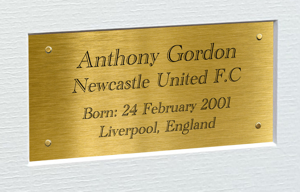 12x8 A4 Anthony Gordon Newcastle United FC Signed Autographed Photo Photograph Picture Frame Poster Gift Triple G