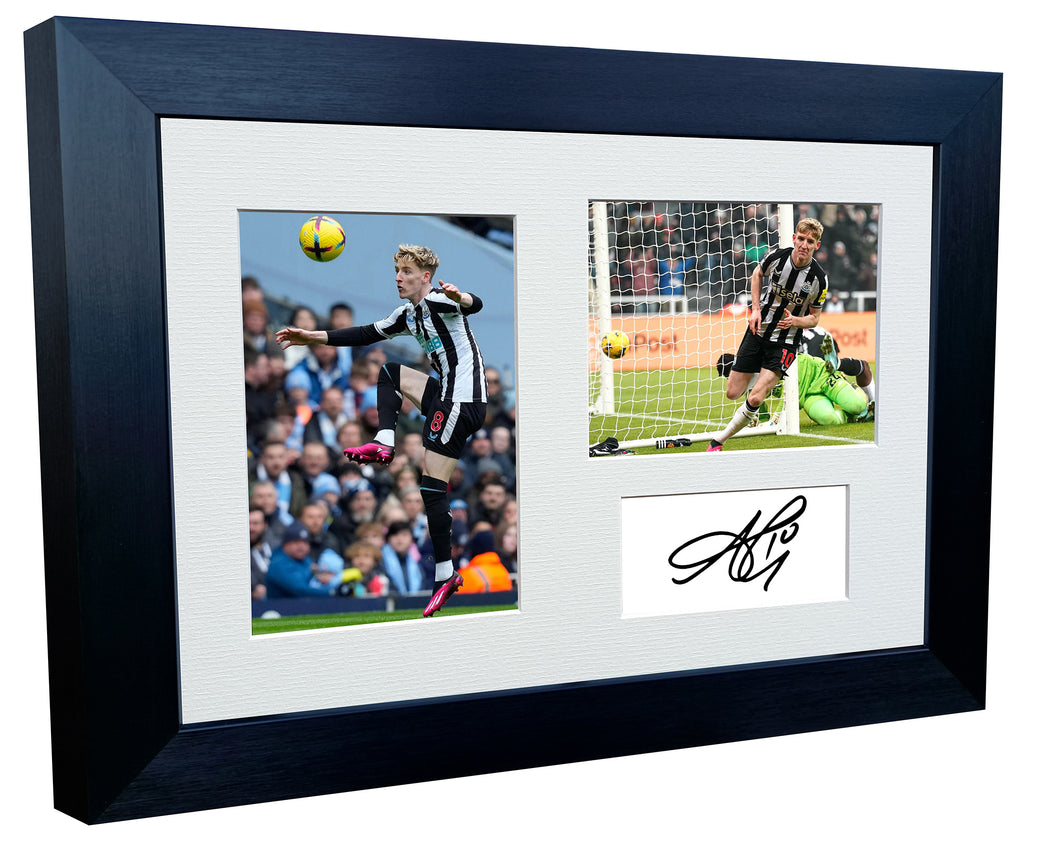 12x8 A4 Anthony Gordon Newcastle United FC Signed Autographed Photo Photograph Picture Frame Poster Gift Triple