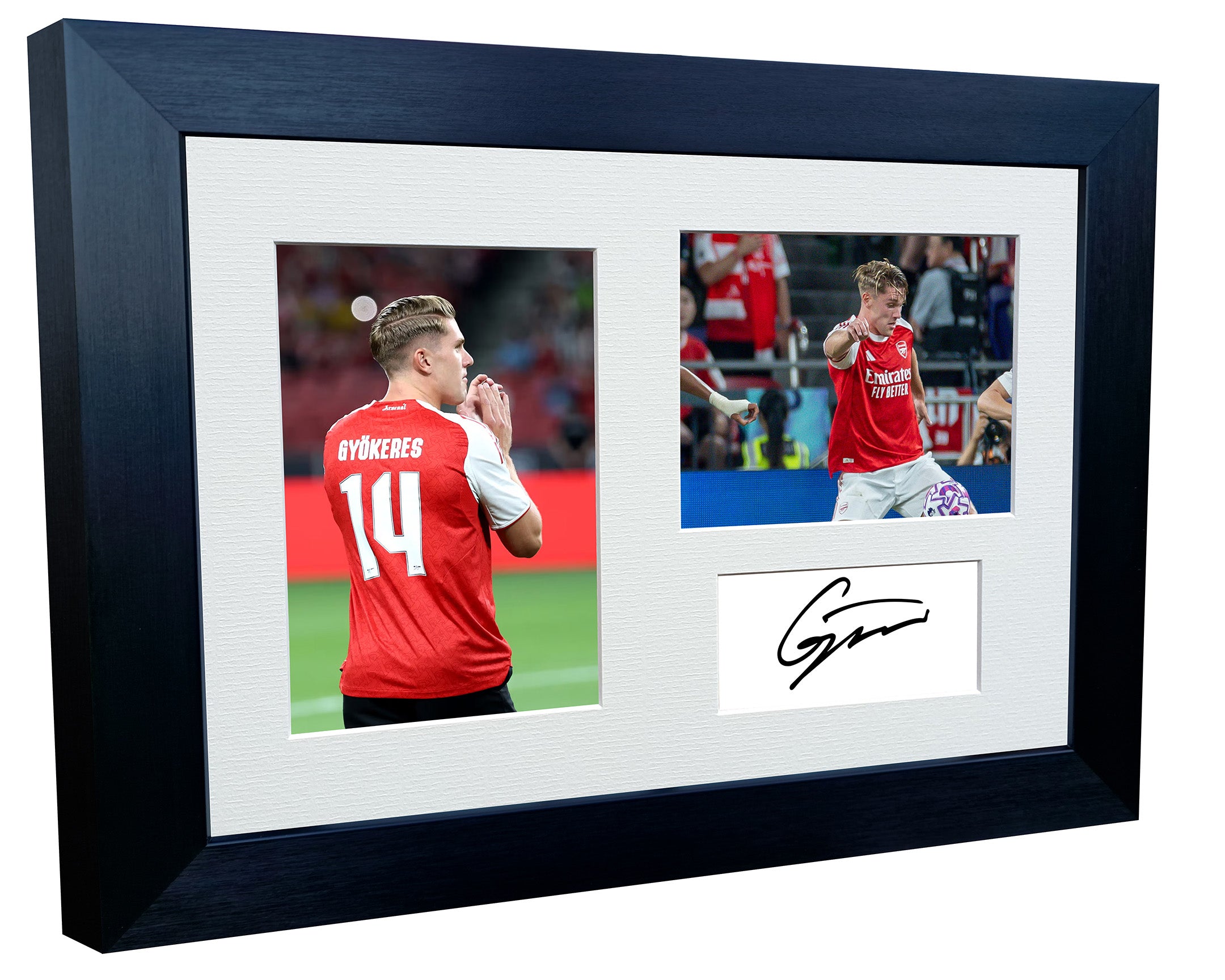 12x8 A4 Signed Viktor Gyokeres Arsenal Autographed Signature Photo Photograph Picture Frame Football Soccer Poster Gift Triple