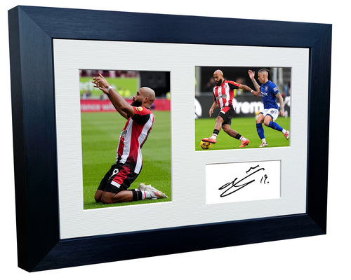 12x8 A4 Bryan Mbeumo Brentford FC Signed Autographed Photo Photograph Picture Frame Poster Gift Triple