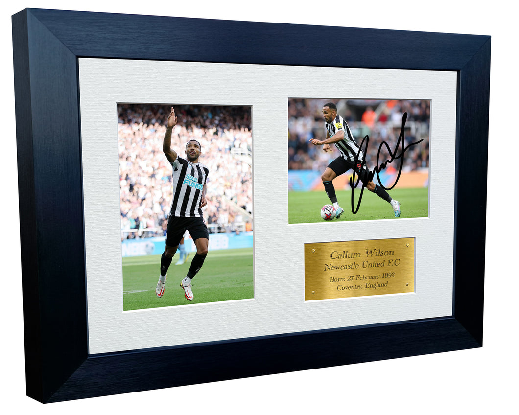 12x8 A4 Callum Wilson Newcastle United FC Signed Autographed Photo Photograph Picture Frame Poster Gift Triple G