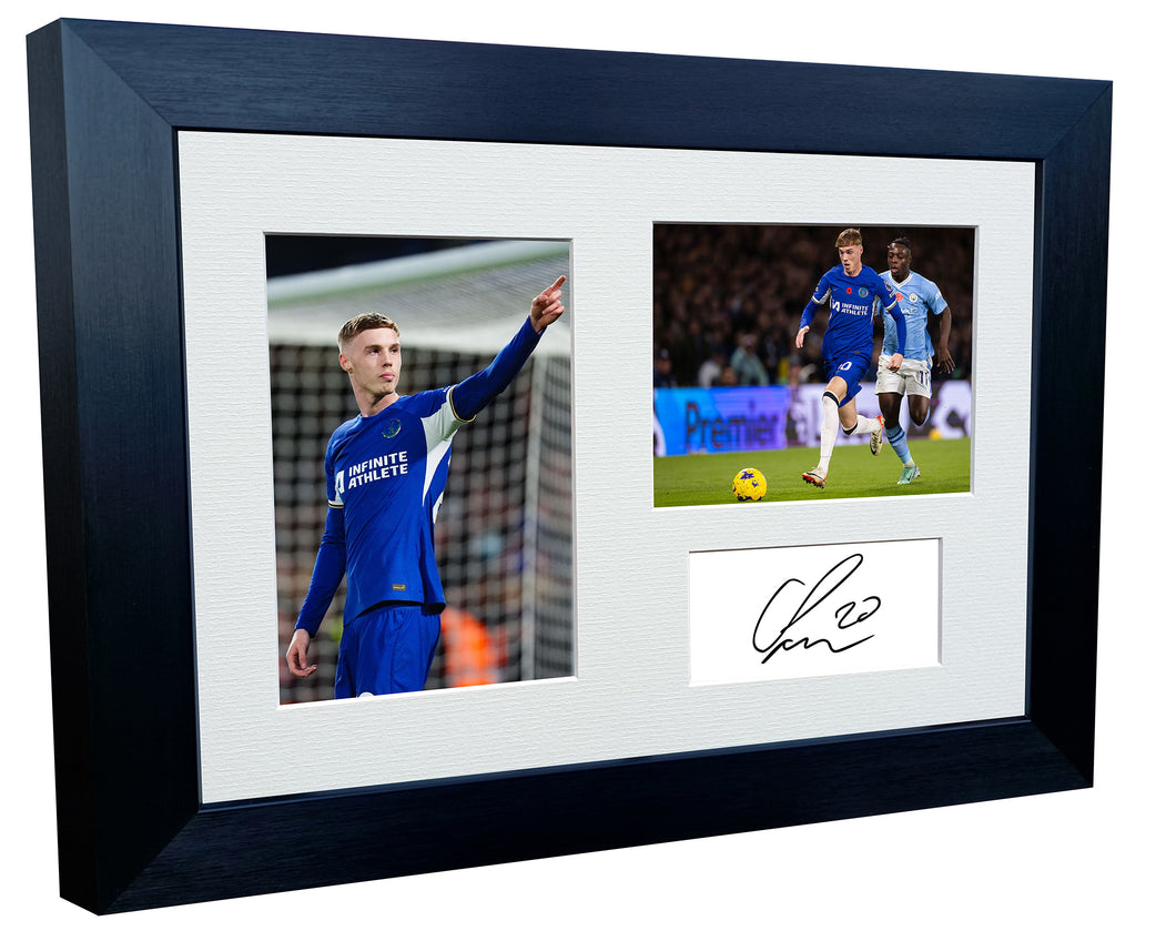 12x8 A4 Cole Palmer Chelsea FC Signed Autographed Photo Photograph Picture Frame Poster Gift Triple