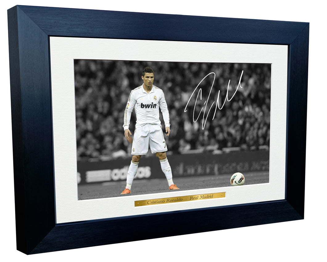 12x8 A4 Signed Cristiano Ronaldo The Freekick Real Madrid Autographed Photo Photograph Picture