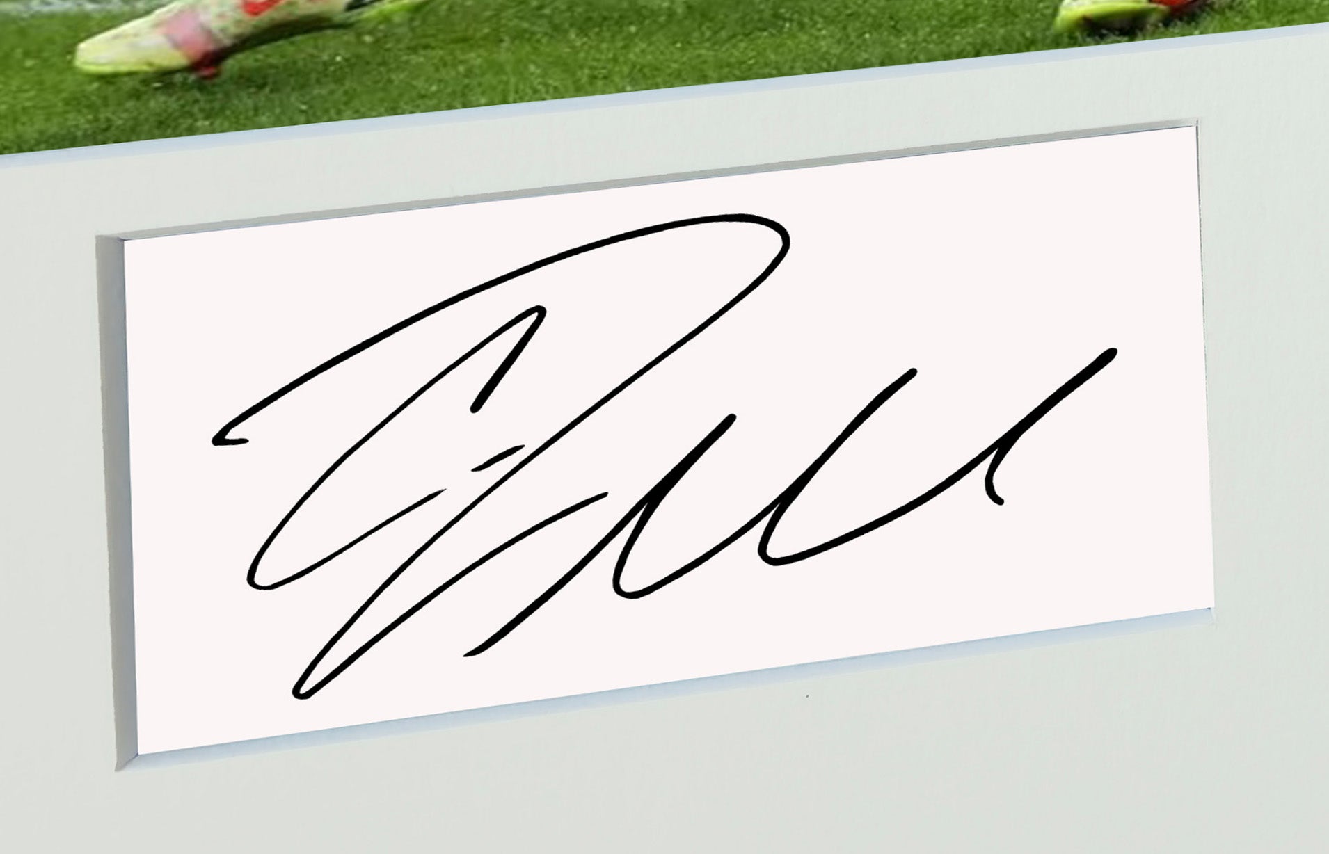 Large Cristiano Ronaldo Manchester United Utd Celebration With Precision Cut CR7 Logo Signed Autographed Signature Photograph Photo Picture Frame Football Soccer Poster Gift White Mount
