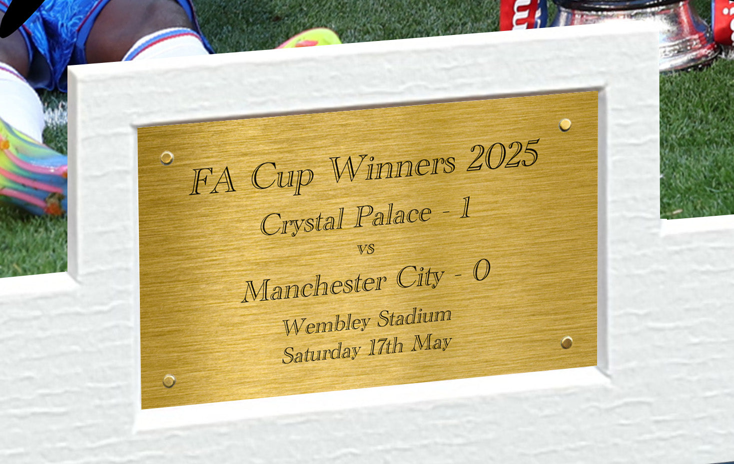 12x8 A4 Crystal Palace FC FA Cup Winners 2025 Celebration Dean Henderson Eddie Nketiah Jean Philippe Mateta Eberechi Eze Signed Autographed Photo Photograph Picture Frame Poster Gift