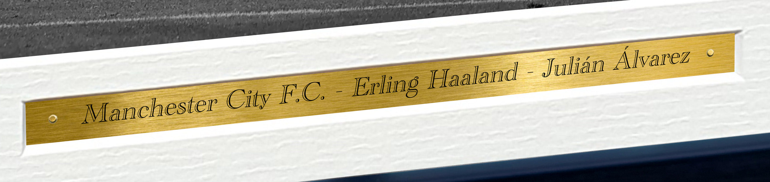 12x8 A4 Erling Haaland Julián Álvarez Manchester City FC Champions League Premier League FA Cup Signed Autographed Photo Photograph Picture Frame Poster Gift BW