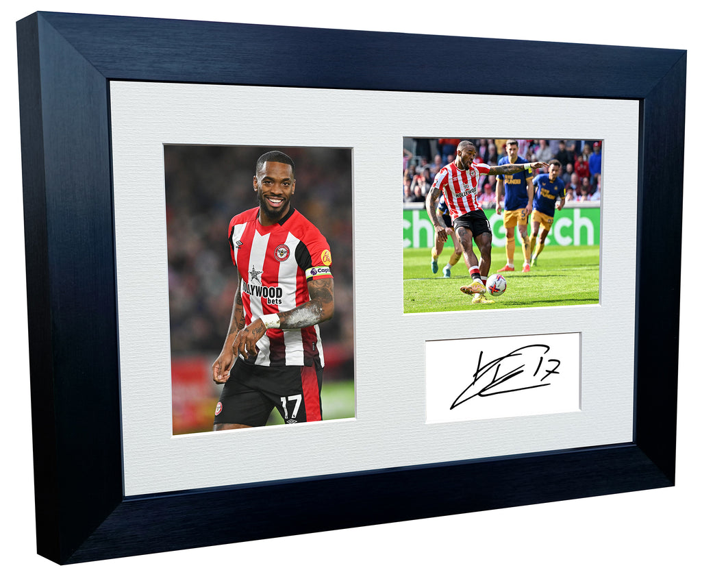 12x8 A4 Ivan Toney Brentford FC Signed Autographed Photo Photograph Picture Frame Poster Gift Triple