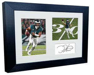 Kitbags & Lockers 12x8 A4 Jalen Hurts Super Bowl LIX Winners American Football NFL Autographed Signed Photo Photograph Picture Frame Poster Gift Triple