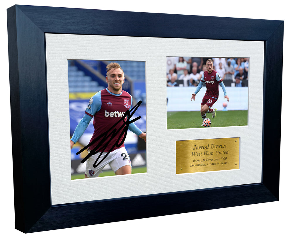 12x8 A4 Jarrod Bowen West Ham United FC Signed Autographed Photo Photograph Picture Frame Poster Gift Triple G