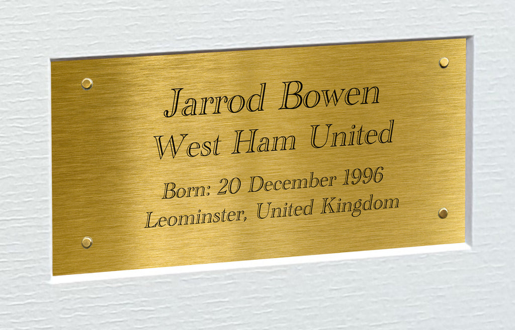 12x8 A4 Jarrod Bowen West Ham United FC Signed Autographed Photo Photograph Picture Frame Poster Gift Triple G