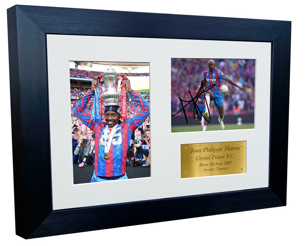 12x8 A4 Jean-Philippe Mateta Crystal Palace FC FA Cup 2025 Signed Autographed Photo Photograph Picture Frame Poster Gift Triple G