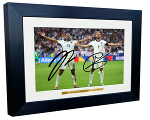 12x8 A4 Jude Bellingham Harry Kane Celebration Goal England Euros 2924 Signed Autographed Photo Photograph Picture Frame Poster Gift