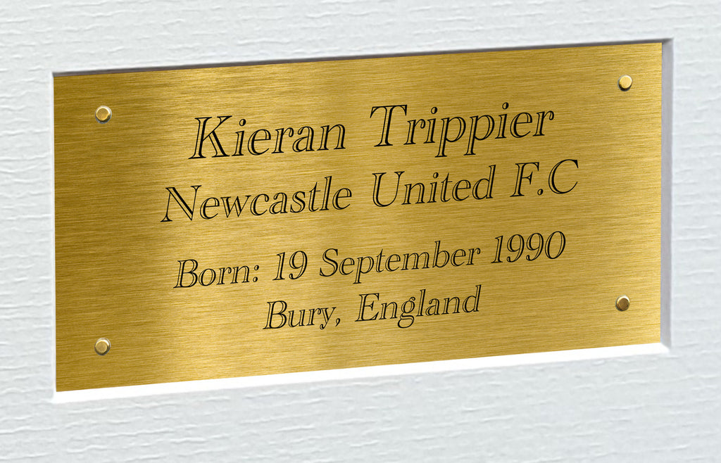 12x8 A4 Kieran Trippier Newcastle United FC Signed Autographed Photo Photograph Picture Frame Poster Gift Triple G