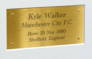 12x8 A4 Kyle Walker Manchester City FC Signed Autographed Photo Photograph Picture Frame Poster Gift Triple G