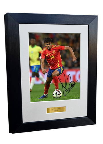 12x8 A4 Signed Lamine Yamal Barcelona Spain Autographed Autograph Signed Signature Photograph Photo Picture Frame Football Soccer Poster Gift 4