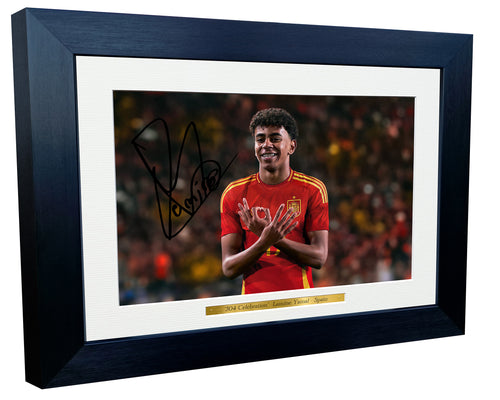 12x8 A4 Signed Lamine Yamal Barcelona Spain Autographed Autograph Signed Signature Photograph Photo Picture Frame Football Soccer Poster Gift 2