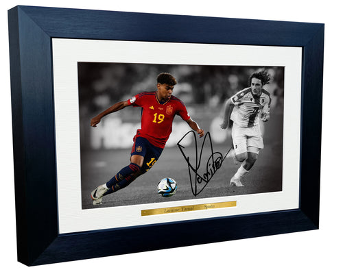 12x8 A4 Signed Lamine Yamal Barcelona Spain Autographed Autograph Signed Signature Photograph Photo Picture Frame Football Soccer Poster Gift 3