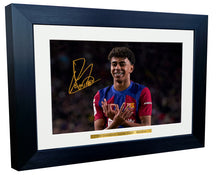 Load image into Gallery viewer, 12x8 A4 Signed Lamine Yamal Barcelona Spain Autographed Autograph Signed Signature Photograph Photo Picture Frame Football Soccer Poster Gift 1