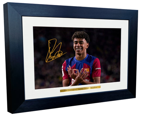 12x8 A4 Signed Lamine Yamal Barcelona Spain Autographed Autograph Signed Signature Photograph Photo Picture Frame Football Soccer Poster Gift 1