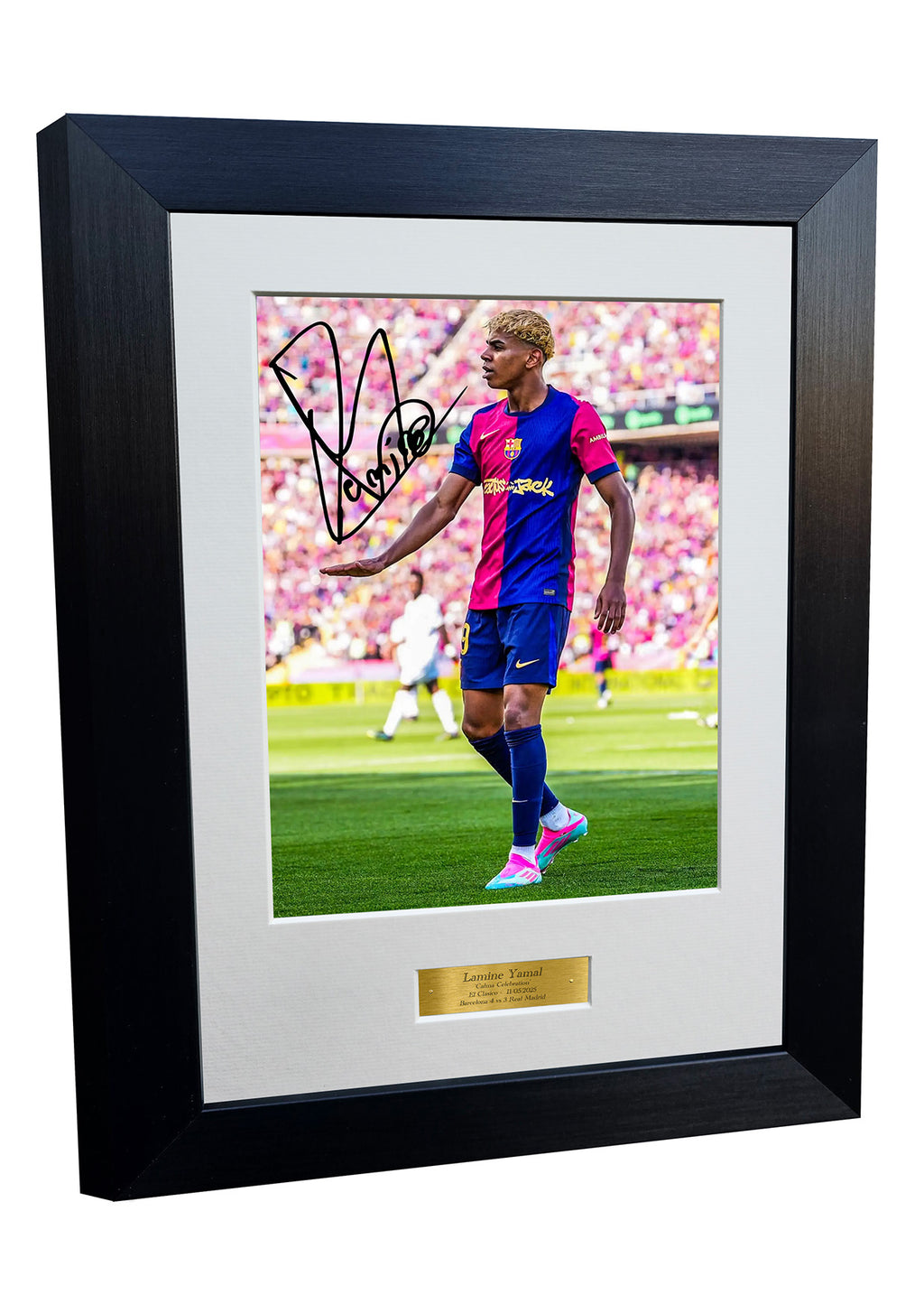 12x8 A4 Signed Lamine Yamal CALMA Celebration Barcelona 4 vs 3 Real Madrid Autographed Autograph Signed Signature Photograph Photo Picture Frame Football Soccer Poster Gift 9
