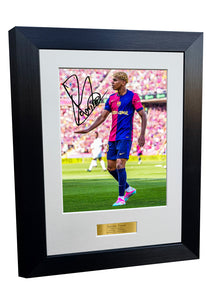 12x8 A4 Signed Lamine Yamal CALMA Celebration Barcelona 4 vs 3 Real Madrid Autographed Autograph Signed Signature Photograph Photo Picture Frame Football Soccer Poster Gift 9