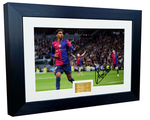 12x8 A4 Signed Lamine Yamal CALMA CELEBRATION Barcelona Spain Autographed Autograph Signed Signature Photograph Photo Picture Frame Football Soccer Poster Gift 5