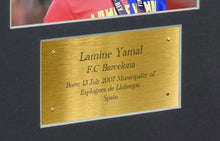 Load image into Gallery viewer, Lamine Yamal 2025 Barcelona Logo Mount Signed Autographed Photo Photograph Picture Frame Poster Football Soccer Gift