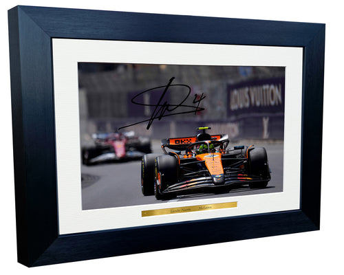 12x8 A4 Lando Norris Grand Prix McLaren Car Autographed Signed Signature Photo Photograph Picture Frame Racing Formula 1 F1 Poster Gift 3